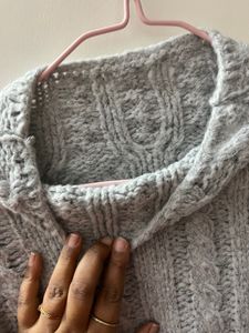 Cozy Gray Knit Sweater