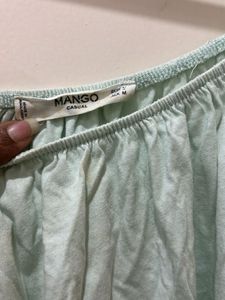 Mint Green Off-Shoulder Top