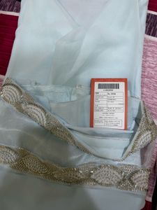 Sky Blue Cutdana Georgette Readymade Salwar Suit