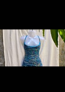 Sparkly Blue Mini Dress