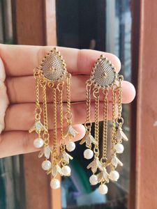 Combo Of Dangling Pearl Earrings &amp; Ring
