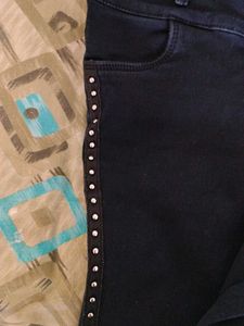 Studded High-Waisted Jeans