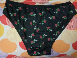 Black Floral Panty