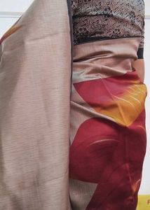 Floral Print Saree with Blouse