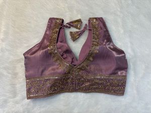 Embroidered Purple Blouse