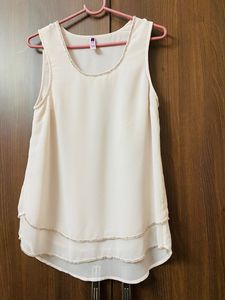 Peach Double Layered Top