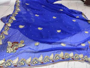 Blue Embellished Saree