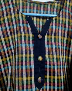 New Unused Stylish Plaid Kurta