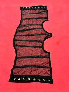 Black Lace-Up Corset Waist Cincher