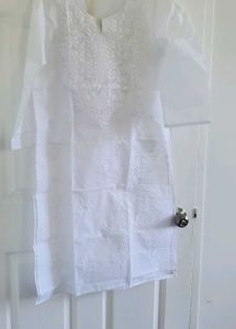 LAKHNAVI WORK LONG STRAIGHT KURTHI