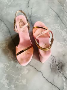 Pink and Gold Heels - Size 37
