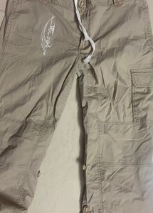 Adjustable Wide Leg Cargo Pants