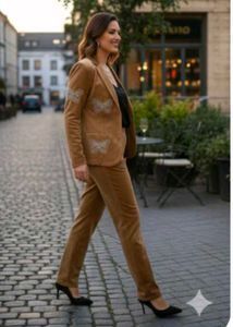 Elegant Brown Velvet Pants