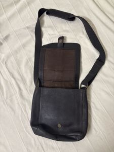 Calvin Klein Leather Messenger Bag