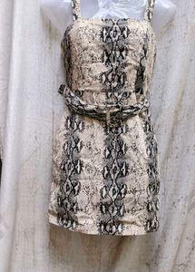 48108. Snakeskin Print Dress