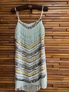 Fringe Chevron With sequins Dress