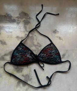 Roxy Graffiti Print Bikini Top