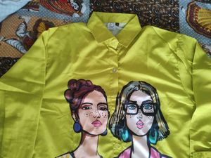 Neon Color Cool Print Shirt