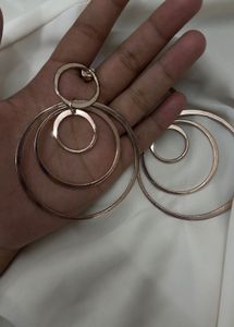 Stunning 3 Hoop Earrings (Rose Gold) (Premium)