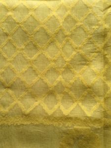 Elegant Yellow Jamdani cotton Saree