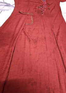 Maroon Elegant Dress ♥️