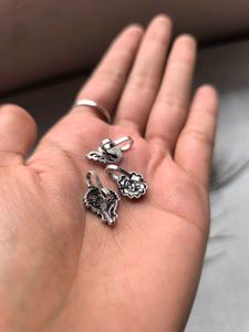 Navratri Special Silver Oxidized Nose Pins (3)