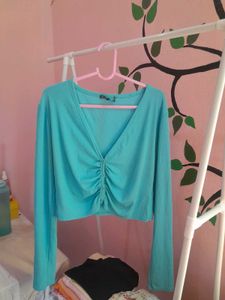 Cute Blue Crop Top