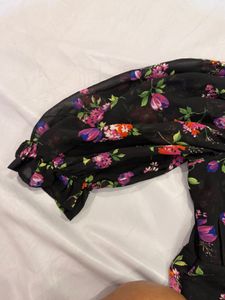 Black Floral Top
