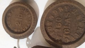 Antique Iron Metal Weights