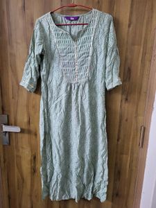 Elegant Green Printed Kurta