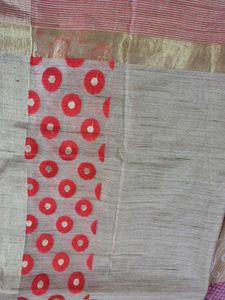 New Unused Khakhi& Orange Weaving Dupatta