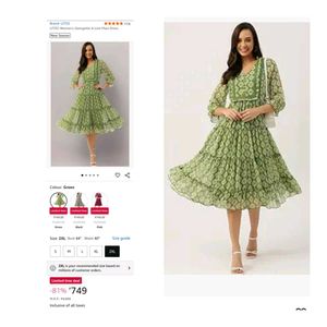 👗Brand New LITZO Women's Georgette A-Line Maxi 👗
