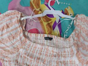 White Print Midi Dress