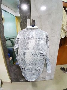 Patterned Button-Down Shirt