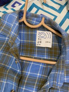 Blue Plaid Flannel Shirt