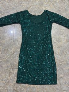 Sparkling Green Party Dress