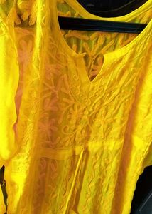 Chikankari Anarkali Kurti