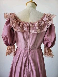 Vintage Pink Lace Maxi Dress