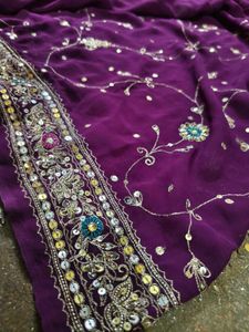 full aari an zardozi work Saree very beautiful 🤩