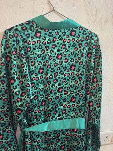 Pretty secrets Teal Animal Print Robe