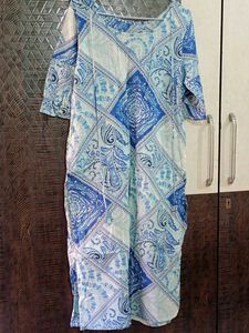 Stylish Blue Printed Kurta