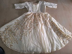 Cream Color Anarkali Kurta