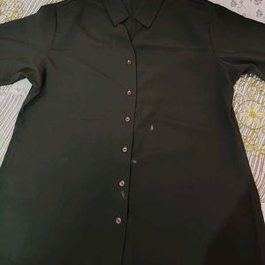 Olive Green Long Shirt💚