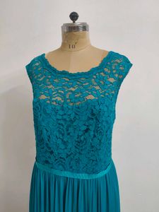 Teal Lace Maxi Dress