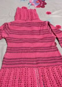 Pink Knitted Cardigan