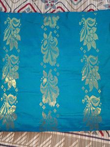 Blue Saree With Good Border. Didn&#39;t Use Once