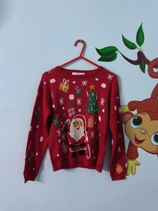 H&M Unisex Kids Christmas Print Sweater 8-10yr