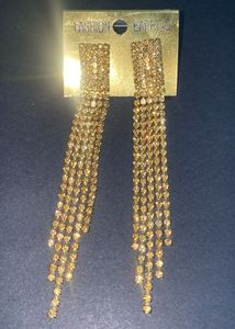 Sparkling Gold Tassel Earrings