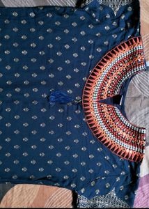 Elegant Navy Blue Kurta