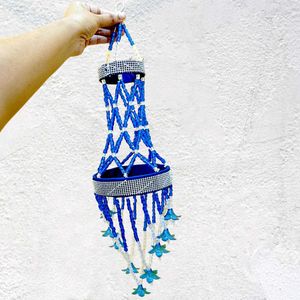 Boho Beaded Hanging chandelier